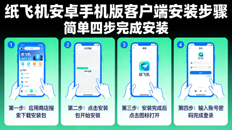 纸飞机安卓手机版客户端安装步骤示意图解
